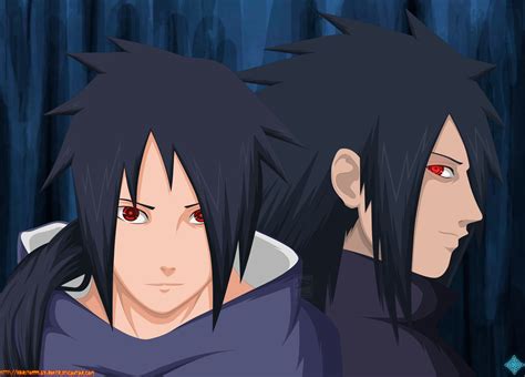 Ilustración de los hermanos Uchiha, Madara e Izuna