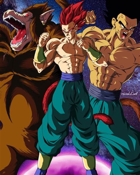 Ilustración de Yamoshi en estado Super Saiyajin Dios