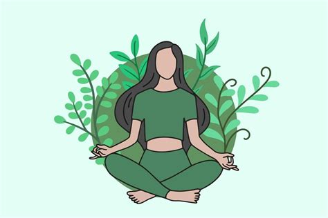 Ilustración que representa la meditación y el crecimiento personal