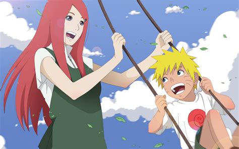 Kushina Uzumaki protegiendo a Naruto