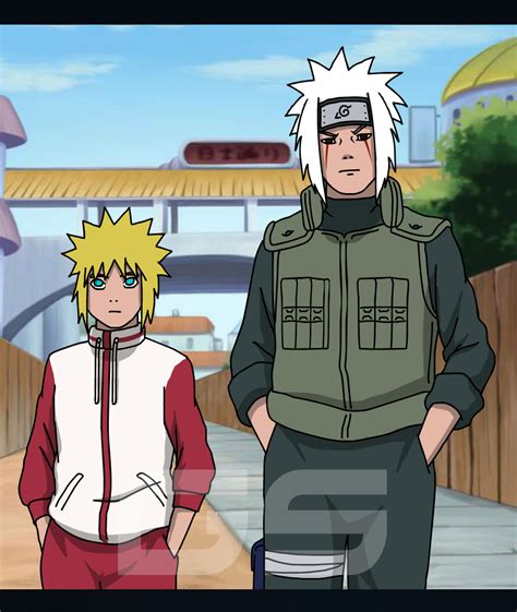 Jiraiya enseñando a Minato