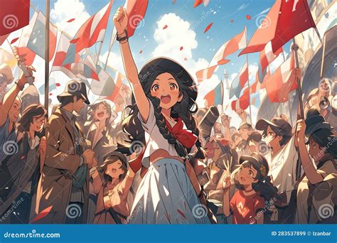 Personajes de anime luchando por la libertad