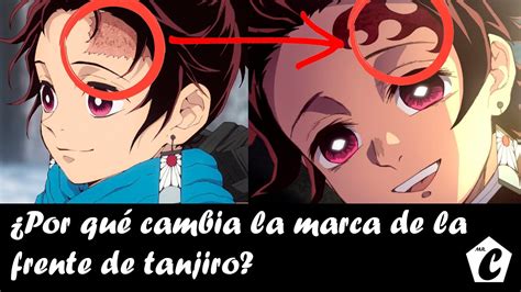Evolución de la marca en la frente de Tanjiro