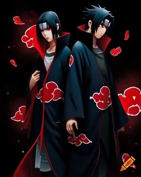 Sasuke confrontando a Itachi en la guarida Akatsuki