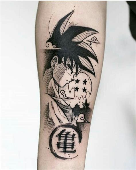 Diseños de tatuajes de Goku en diferentes transformaciones