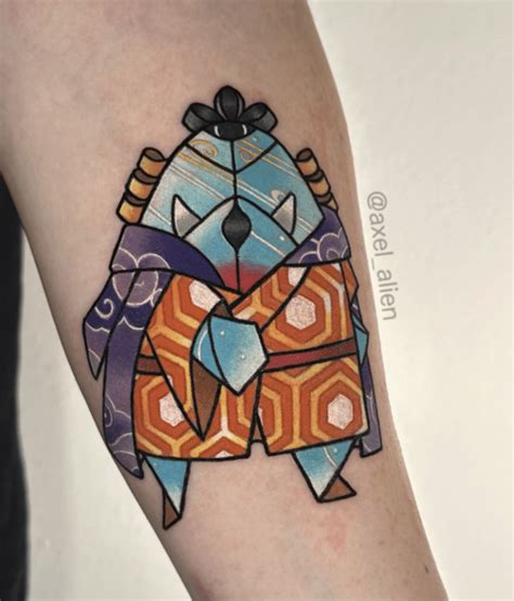 Tatuaje de Jinbe estilo origami