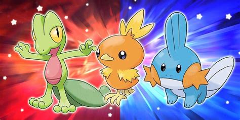 Pokémons iniciales de la región de Hoenn: Treecko, Torchic, Mudkip