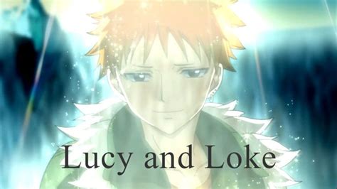 Ilustración de Lucy invocando a Leo (Loke), uno de sus espíritus estelares dorados