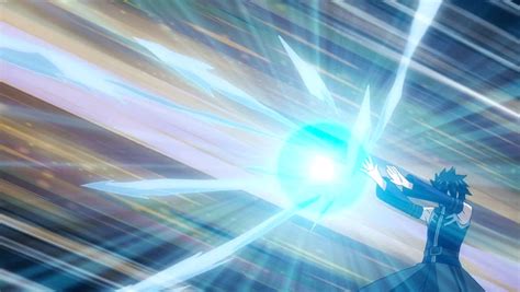 Gray usando Ice Make: Lance contra el demonio de Lullaby