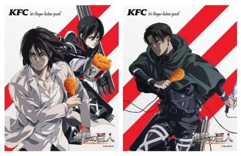 Coleccionables de la colaboración KFC x Ataque a los Titanes