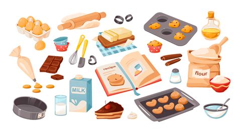 Ilustración de ingredientes de cocina y corazones, simbolizando la preparación del amor.