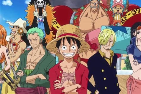 Ilustración de Monkey D. Luffy y su tripulación navegando en el Going Merry