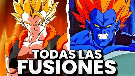 Tabla comparativa de fusiones en Dragon Ball