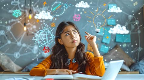 Estudiante de secundaria reflexionando