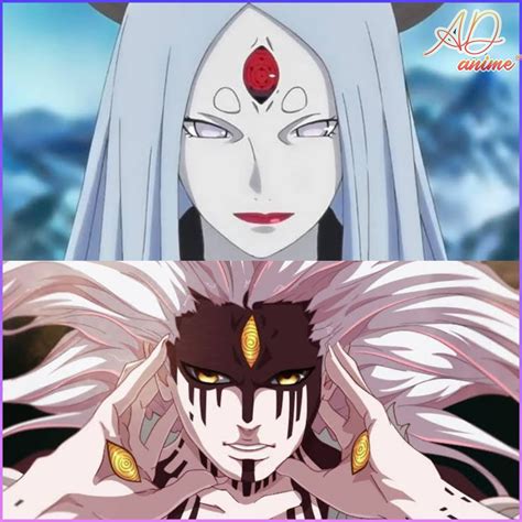 Kaguya Otsutsuki consumiendo el fruto del Dios Árbol