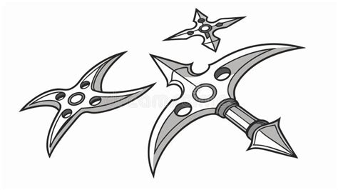 Ilustración de un ninja utilizando shurikens mejorados con chakra de viento.