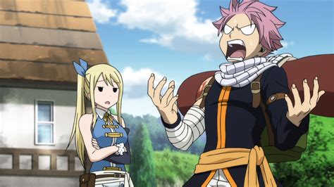 Natsu preocupado al ver a Lucy herida