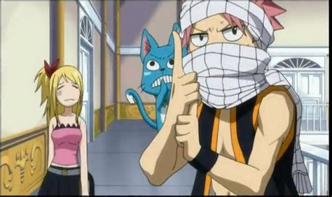 Natsu consolando a Lucy junto al lago