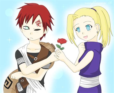 Fanart de Gaara e Ino en un entorno desértico