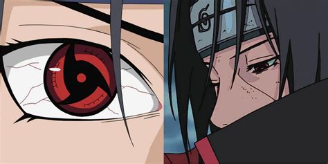 Itachi Uchiha usando el Mangekyo Sharingan