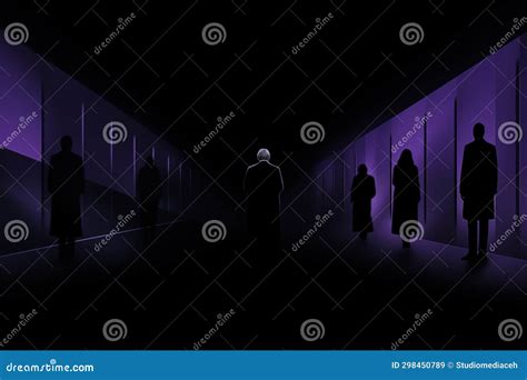 Ilustración de un club clandestino con siluetas misteriosas