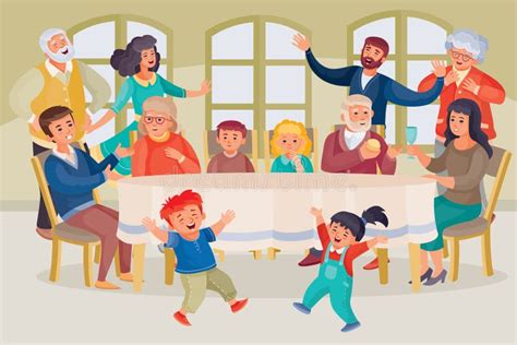 Familia reunida en una mansión