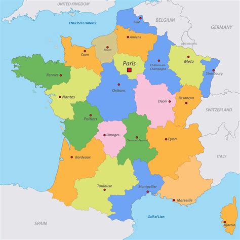 Mapa de Francia con precios promedio de blanqueamiento dental por región