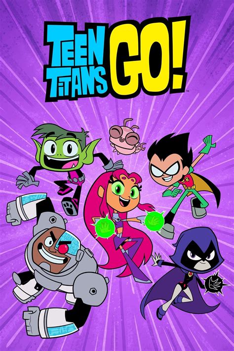 Ilustración de los cinco miembros principales de Teen Titans Go!