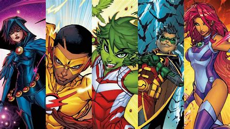 Comparativa visual de diferentes encarnaciones de los Teen Titans.