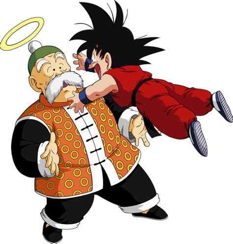 Goku con su abuelo Son Gohan