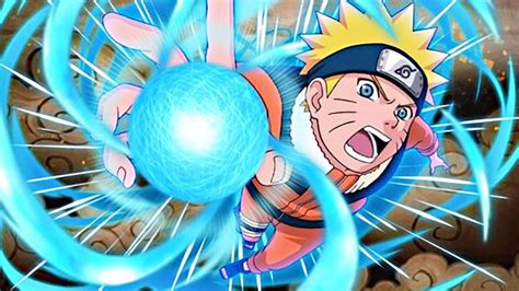 Ilustración de Naruto usando el Rasengan