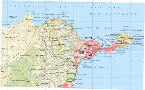 Mapa de España con Canarias, Ceuta y Melilla señaladas