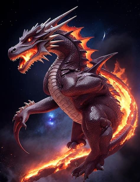 Ilustración de Ignia en forma de dragón