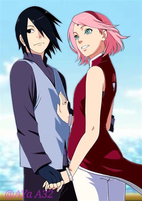 Sakura y Sasuke tomando vino