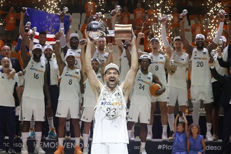 Sergio Llull celebrando un título con el Real Madrid
