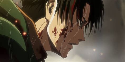 Escena del anime Attack on Titan: Levi luchando contra un Titán