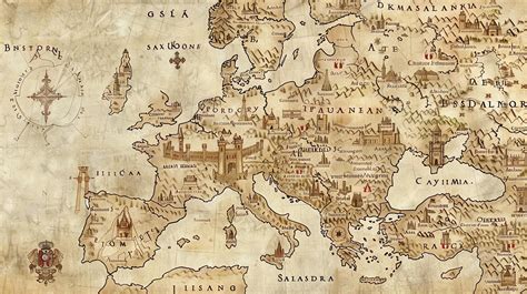 Mapa de Europa medieval destacando regiones con diferentes códigos legales