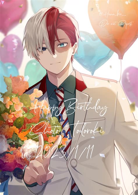 Ilustración de Shouto Todoroki en un contexto provocativo