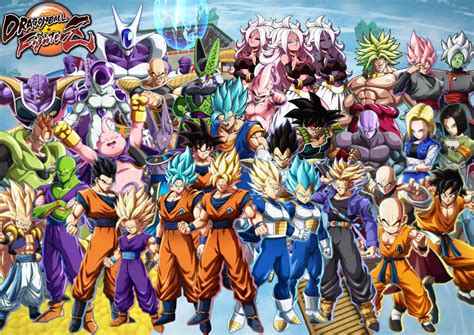 Collage de personajes de Dragon Ball Z