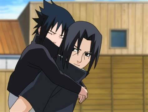 Recuerdo de Itachi cargando a Sasuke