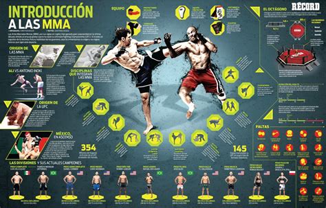 Mapa conceptual de las disciplinas dentro de las Artes Marciales Mixtas (MMA)