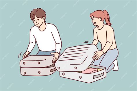 Ilustración de una joven empacando maletas con un aire de anticipación y nerviosismo.