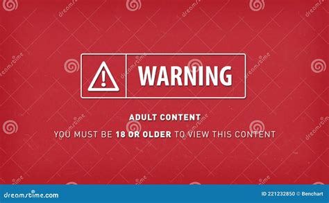 Gráfico de advertencia de contenido para adultos con símbolos de violencia y sexo