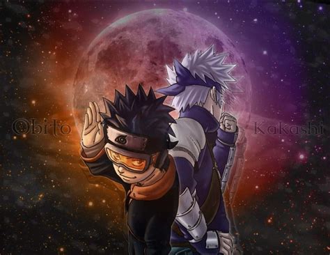 La rivalidad entre Obito y Kakashi en su juventud