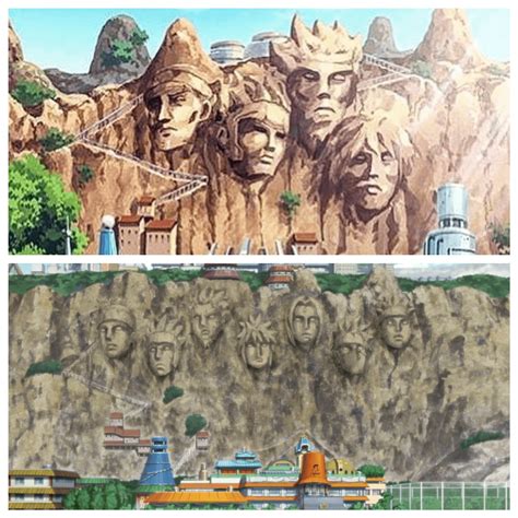R faces Hokage Mountain en Konoha