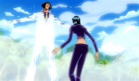 Nico Robin siendo perseguida por Aokiji