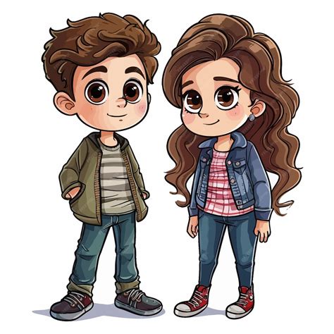 Ilustración de dos hermanos (un chico y una chica) apoyándose mutuamente