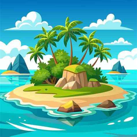 Isla tropical con una mansión misteriosa
