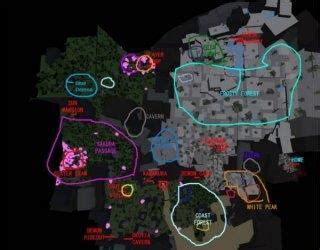 Mapa de ubicaciones clave en Demon Slayer