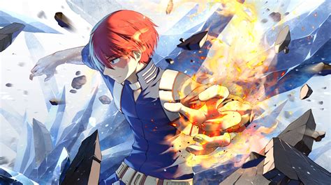 Infografía de los poderes de Shoto Todoroki